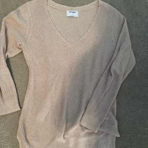 Tunic Length V-Neck Sweater